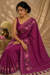 Pink Handmade Saree