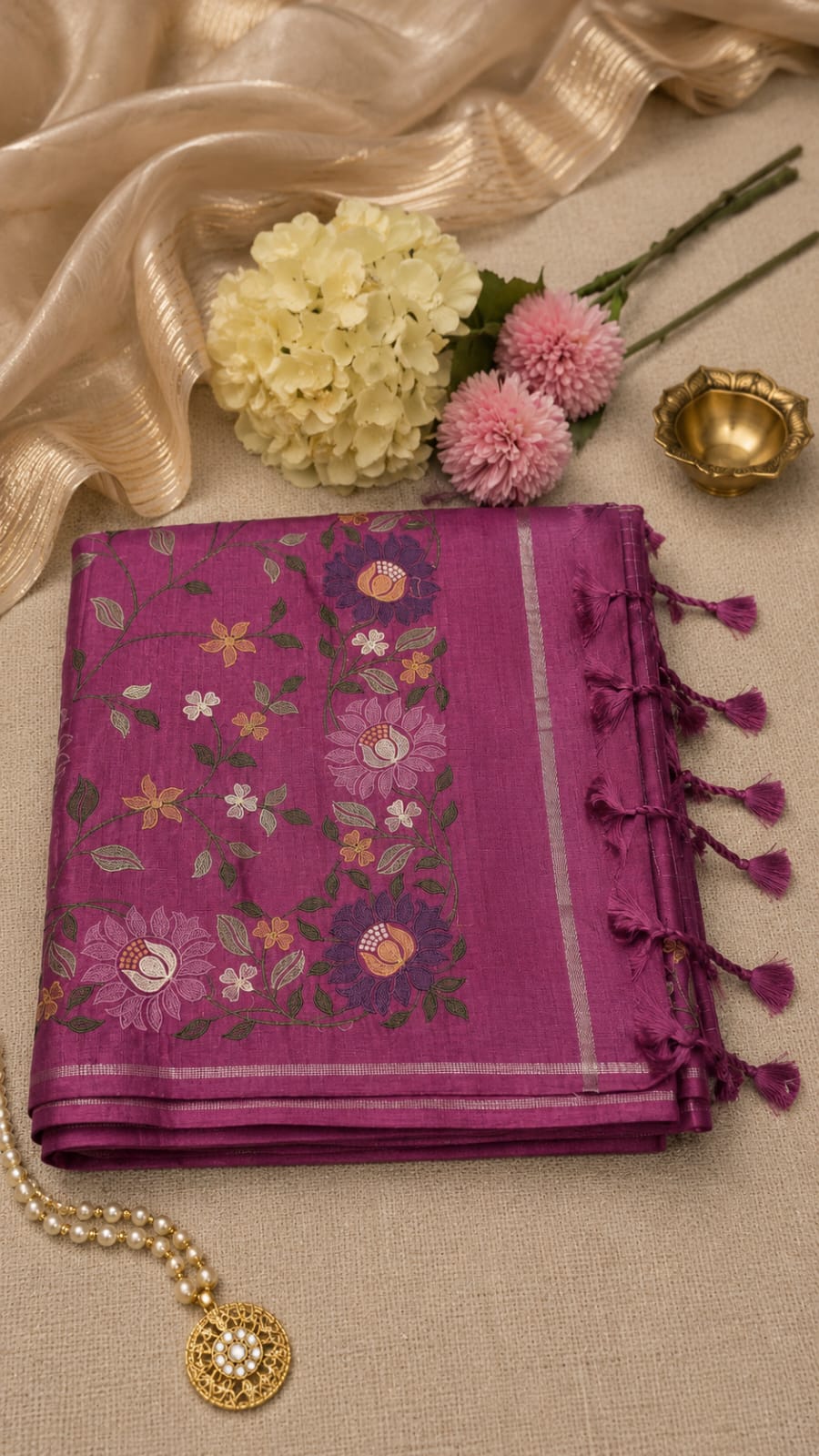 Pink Handmade Saree